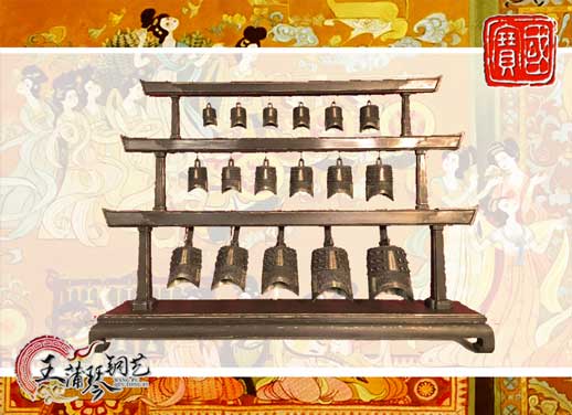 山東客戶定制17件古編鐘，迎賓編鐘古樂