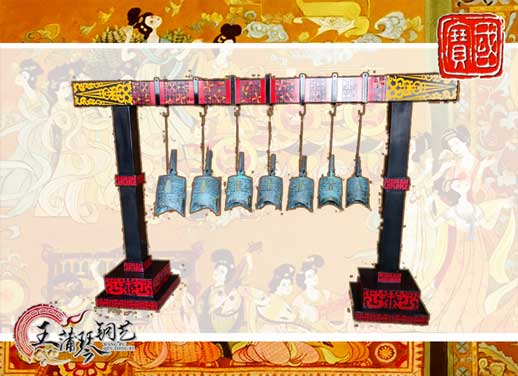 7件編鐘，觀賞裝飾編鐘，可發(fā)音編鐘