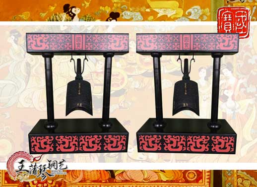 單件編鐘工藝品、外賓禮品、中國(guó)青銅編鐘